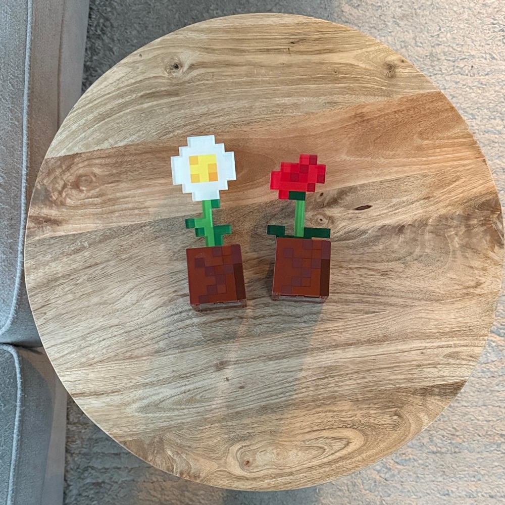 Minecraft Daisy and Poppy Flower Pot Mood Lights